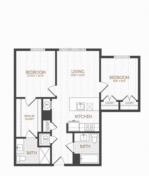 a schematic diagram of a floor plan with intersecting lines and shapes